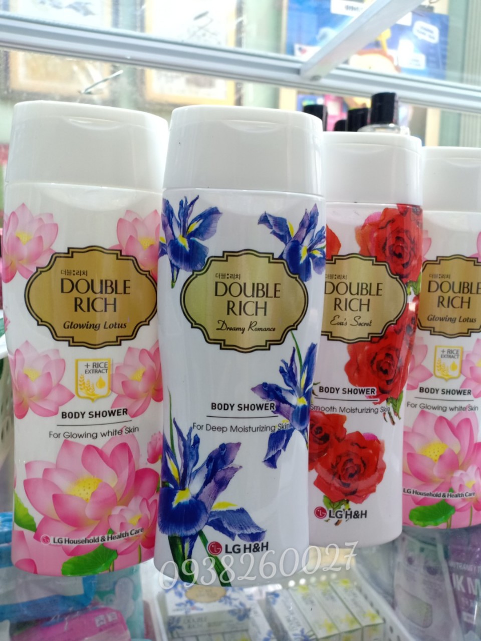 Sữa tắm double rich hương hoa hồng, hoa anh đào, hoa iris 200g