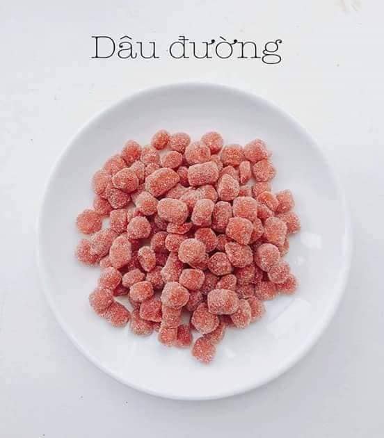 Hộp 500gr Kẹo Dẻo Dâu TÂY Thơm Ngon- Đặc Sản Đà Lạt (NOLA FOOD)