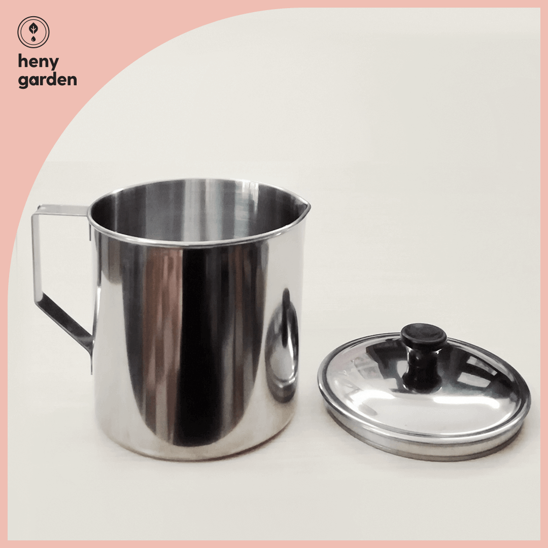 Ca inox 1.3L Rót Sáp Nến – Kèm Video Hướng Dẫn Làm Nến Thơm - Nguyên Liệu Làm Nến Thơm Dụng Cụ Làm Nến Sáp Làm Nến Heny Garden - Tặng Mẫu Thử Tinh Dầu Với Mỗi Đơn Hàng