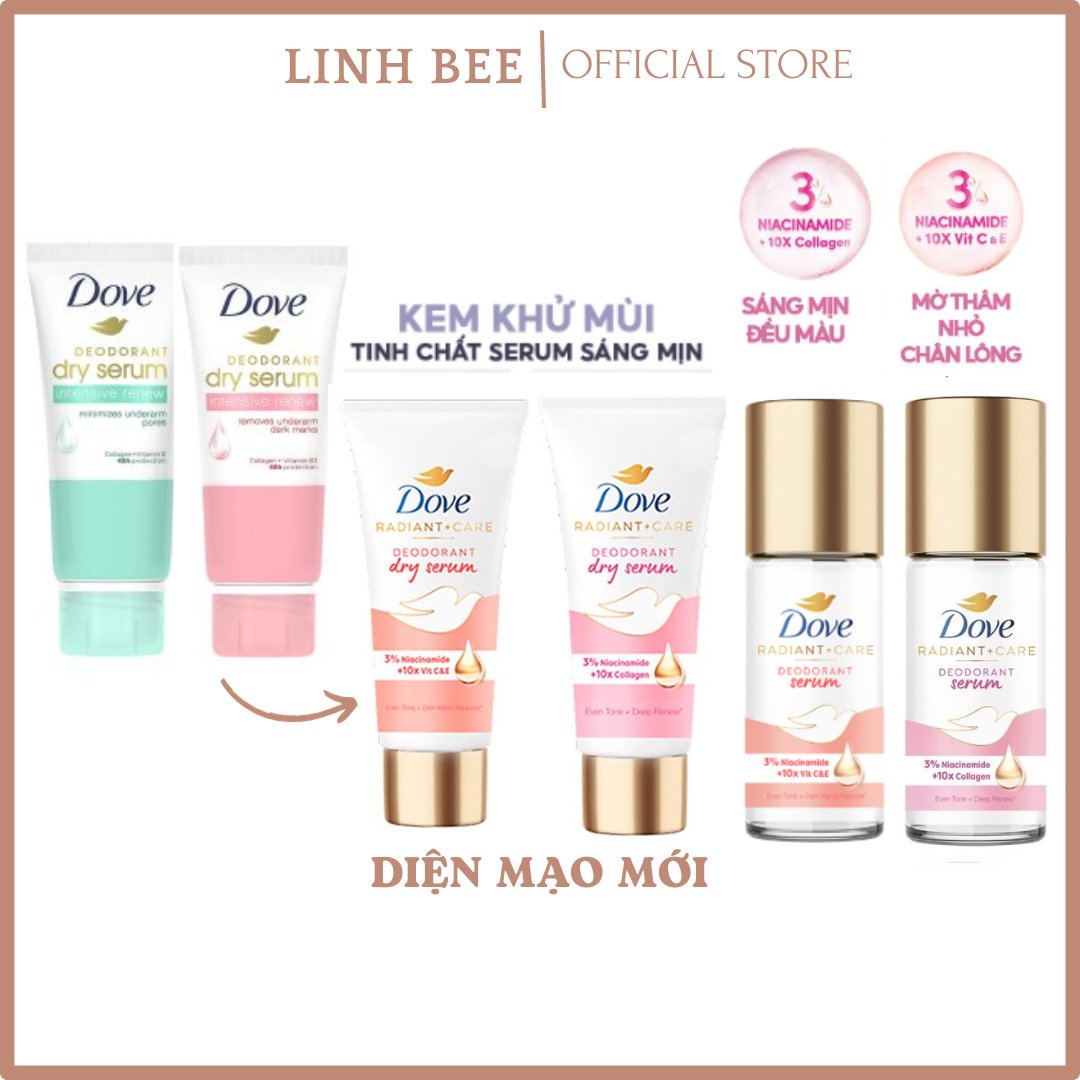Dove Ho Chi Minh Bright skin shrink pore deodorant gel roller clamp 40ml