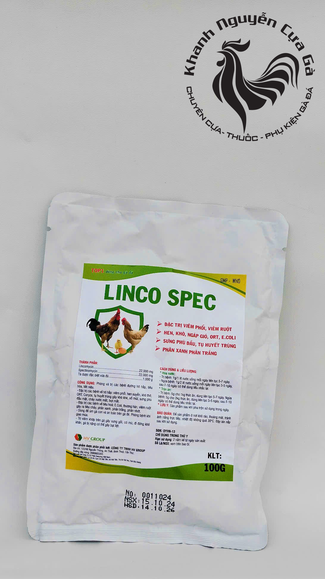 LINCO SPEC - PHÒNG TỤ HUYẾT TRÙNG, KHÒ KHÈ , SƯNG MẶT , PHÙ ĐẦU DÀNH CHO GÀ