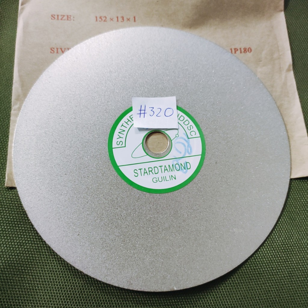 Đĩa mài kim cương, đĩa mài kính 150mm (cc320), mài đá quý, ngọc, hợp kim, kiếng