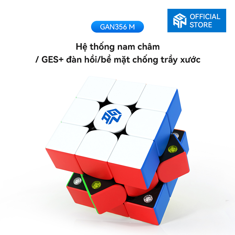 [GAN Official Store]GAN 356 M 3×3 Rubik With GES Speed Cube khối Rubik Đồ chơi xếp hình khối lập phương giáo dục dành cho trẻ em mới bắt đầu Quà tặng Giáng sinh