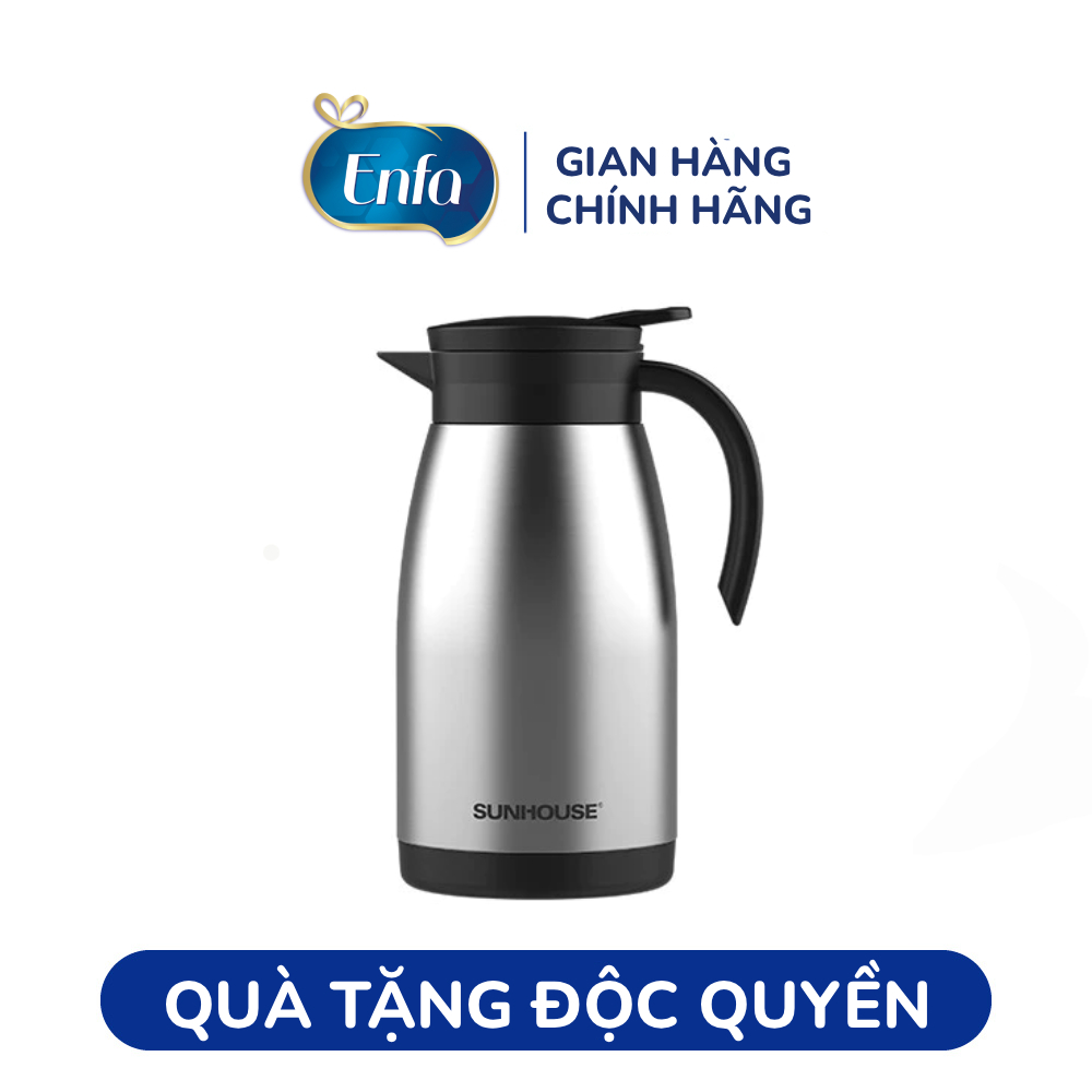 [Quà tặng không bán] Ấm giữ nhiệt pha trà 1.4L Inox 304 Sunhouse KS-TH1400TI