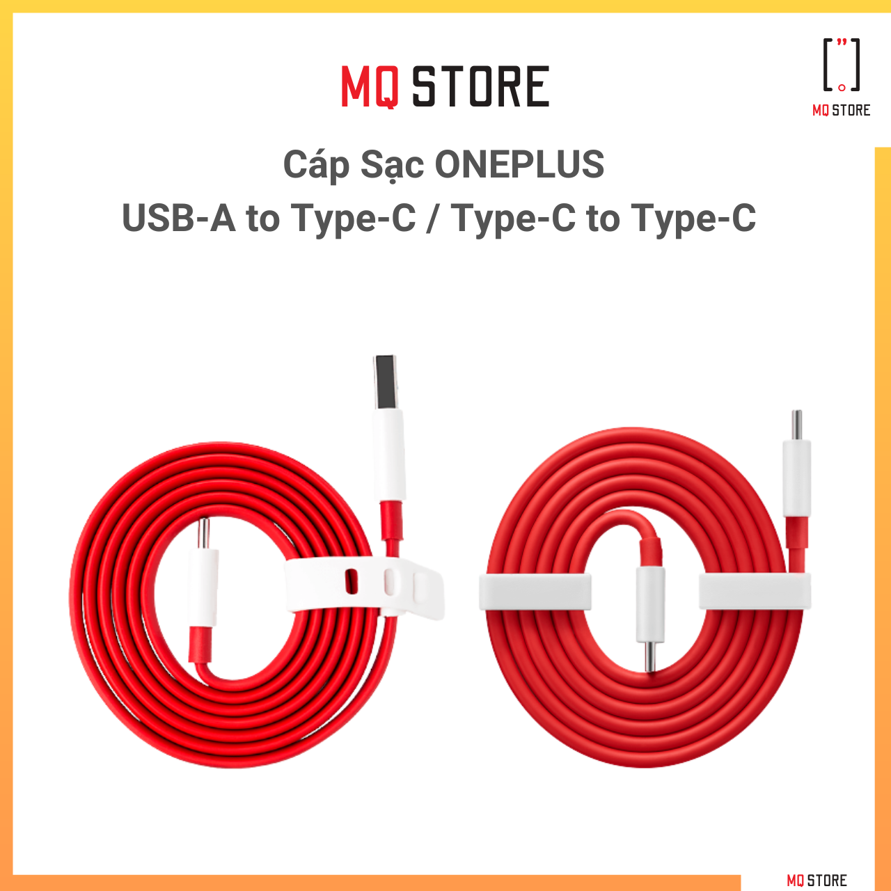 Cáp sạc nhanh, dây sạc nhanh oneplus 6.5a type c to type c, usb-a to type c chính hãng - mq store
