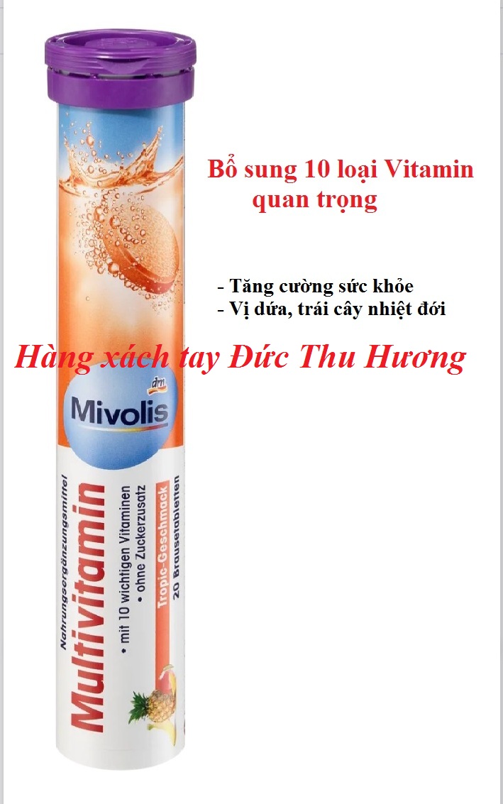 [HCM]Viên Sủi Mivolis bổ sung V.T.M Tổng Hợp - Nội địa Đức Tuýp 20 Viên