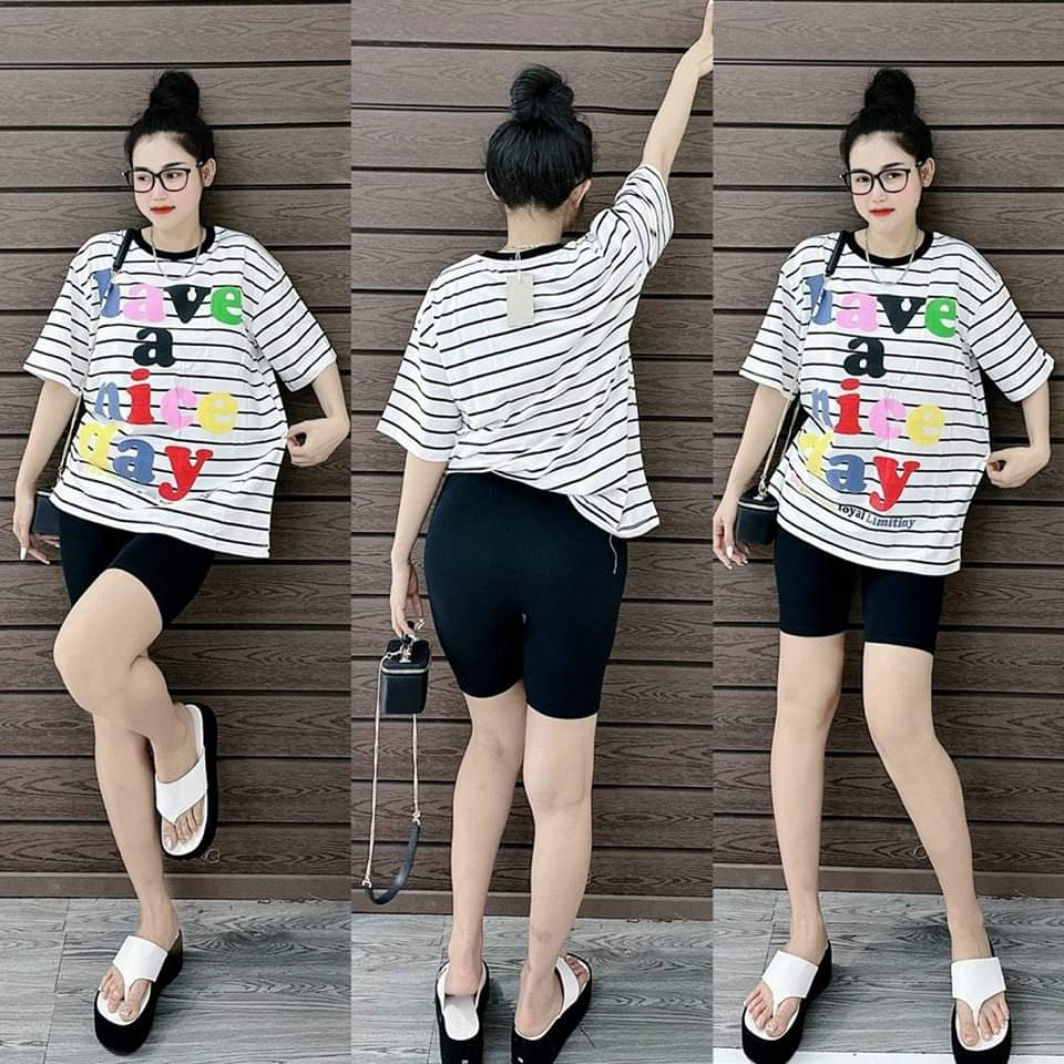 Set bộ ngố mặc nhà thun gân co giản 4 chiều