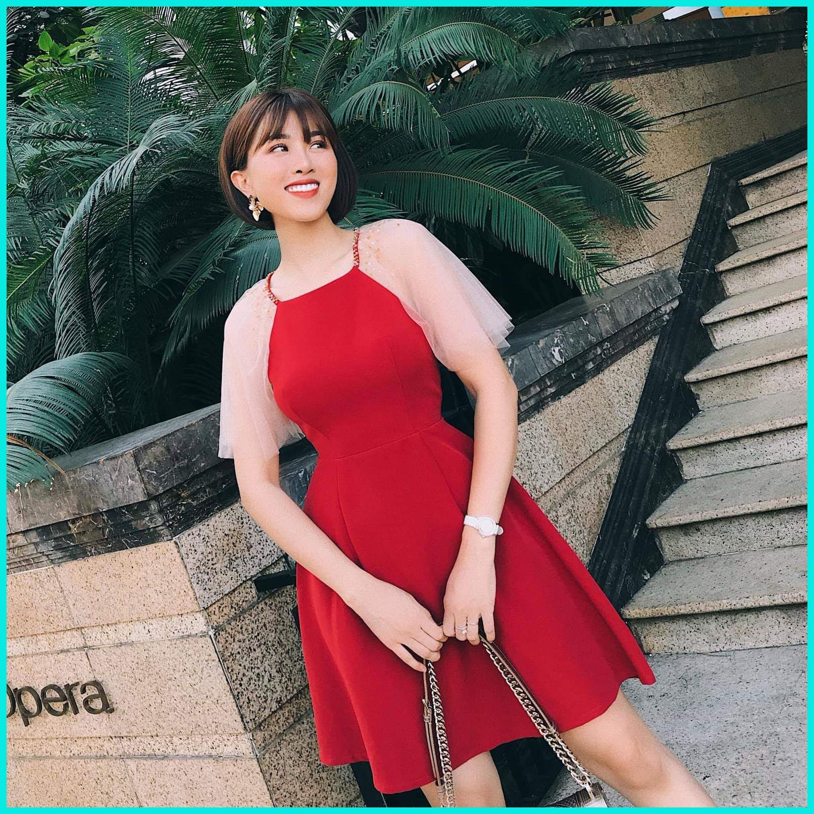 Đầm Cát Hàn Tay Lưới Phồng  Esther FASHION