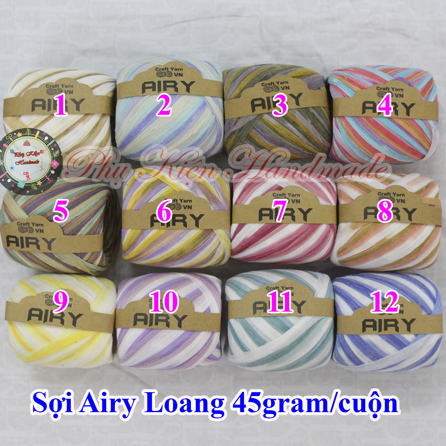 Sợi Airy loang 45gram/ cuộn