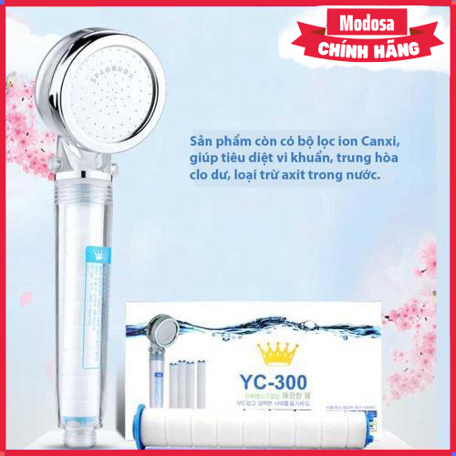 Vòi Sen Modosa Yc-300 Tăng Áp Lõi Lọc Nước Khử Khuẩn Hàn Quốc - Tặng Thêm 1 Lõi Lọc - Hàng Chính Hãng