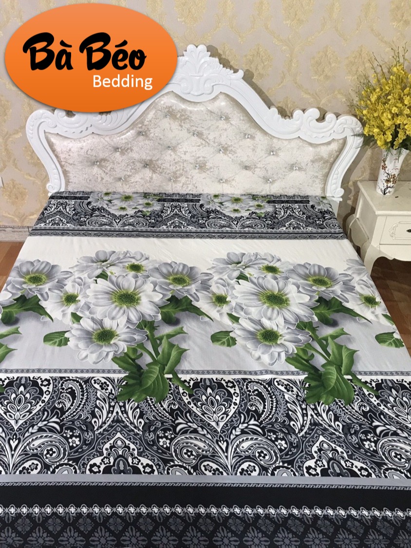 Ga giường đai thun gồm 3 màu, ga giường sao băng, ga giường cúc trắng, ga giường hoa ban bộ sưu tập ga gối hoa đẹp sunzin bedding