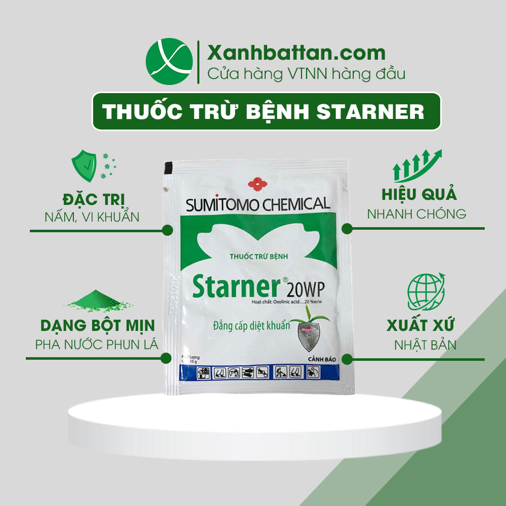 Thuốc trị vi khuẩn starner 20wp cho lan và cây kiểng