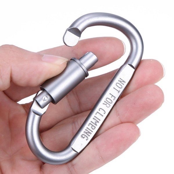 Móc khóa nhôm carabiner hình chữ D