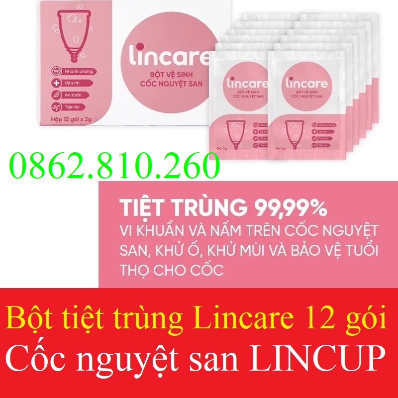 [Box of 12 Packs] Sterilized Powder Lincare Menstrual Cup (Lincup/Beucup)