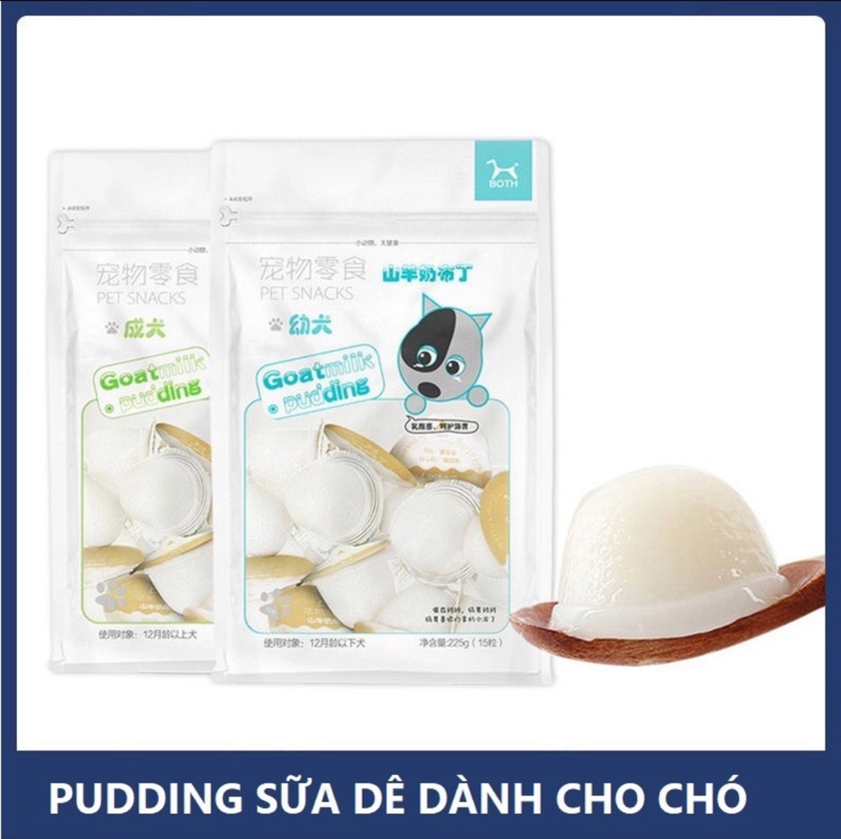 Both - thạch pudding sữa dê cho chó