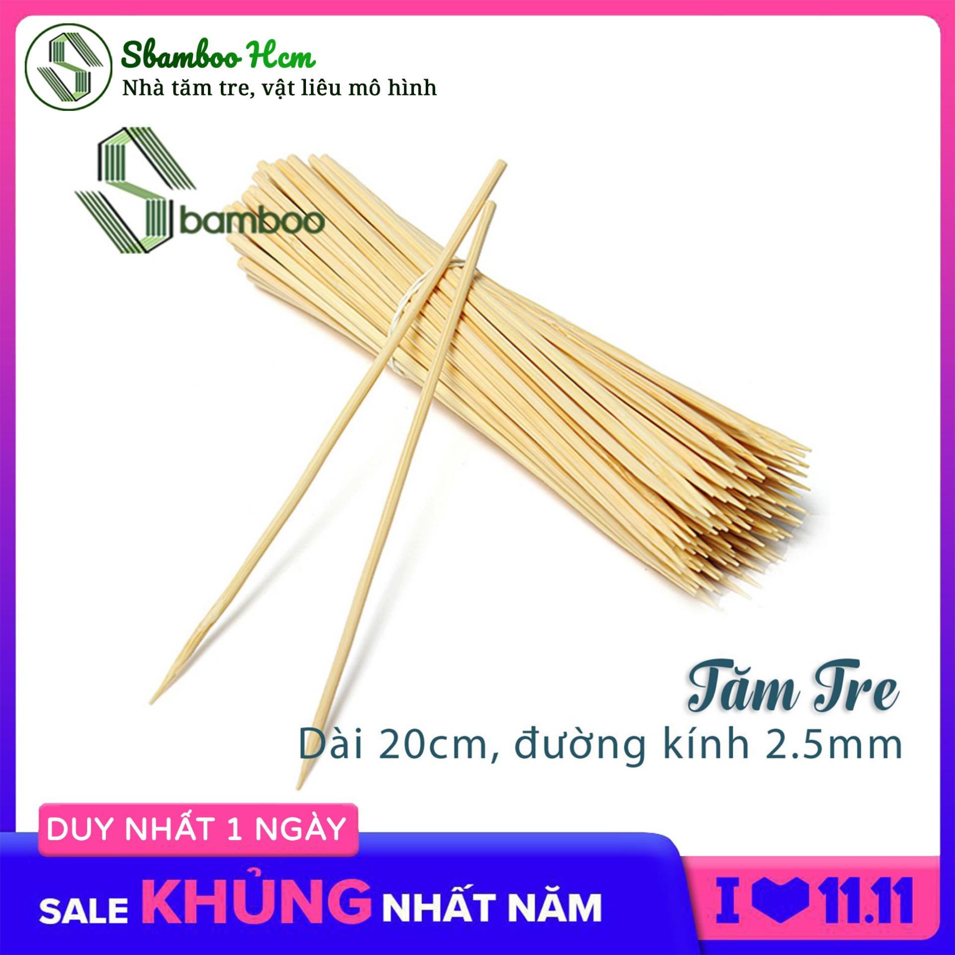 Tăm tre, tăm xiên, tăm làm nhà dài 20cm SBAMBOO