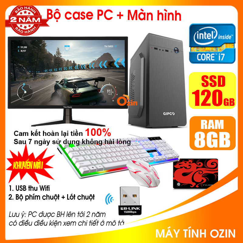 [Trả góp 0%]Bộ máy tính để bàn VP + Màn 20 24 inch G2010 / i3-2100 / i5-2330-3330/ i7-2600 / Ram 4-8GB/ SSD 120-240GB  ... [Tặng Phím chuột, thu wifi, bàn di] VPG2 VPi32 VPi52 VPi53 VPi72 LOZ