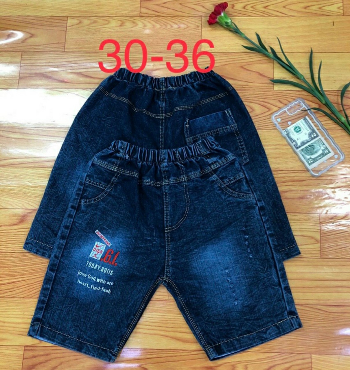 Quần jeans bé trai size Đại 28-30kg