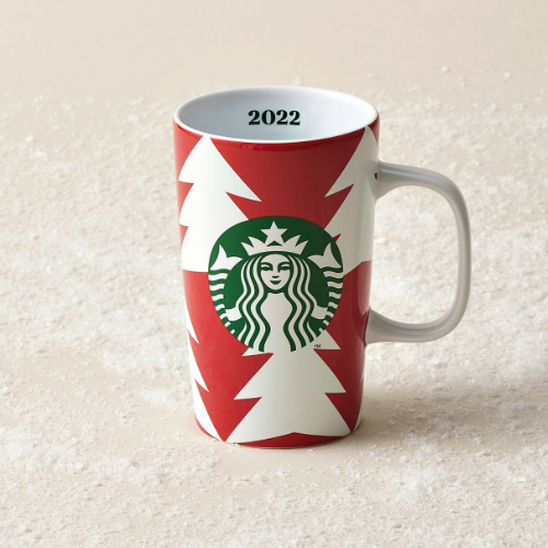 Cốc sứ mug starbucks 12oz 2022 red cup