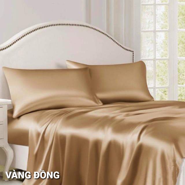 🔥giảm 5️⃣0️⃣%🔥ga bộ phi lụa thái tuấn cao cấp loại 1. bộ 4 món ga nệm và áo gối phi lụa hàng may. bộ 4 món đủ size gồm 1 ga, 2 vỏ gối nằm, 1 vỏ gối ôm, có ga size cho nệm dày trên 20cm - nemtotbedding ⭐