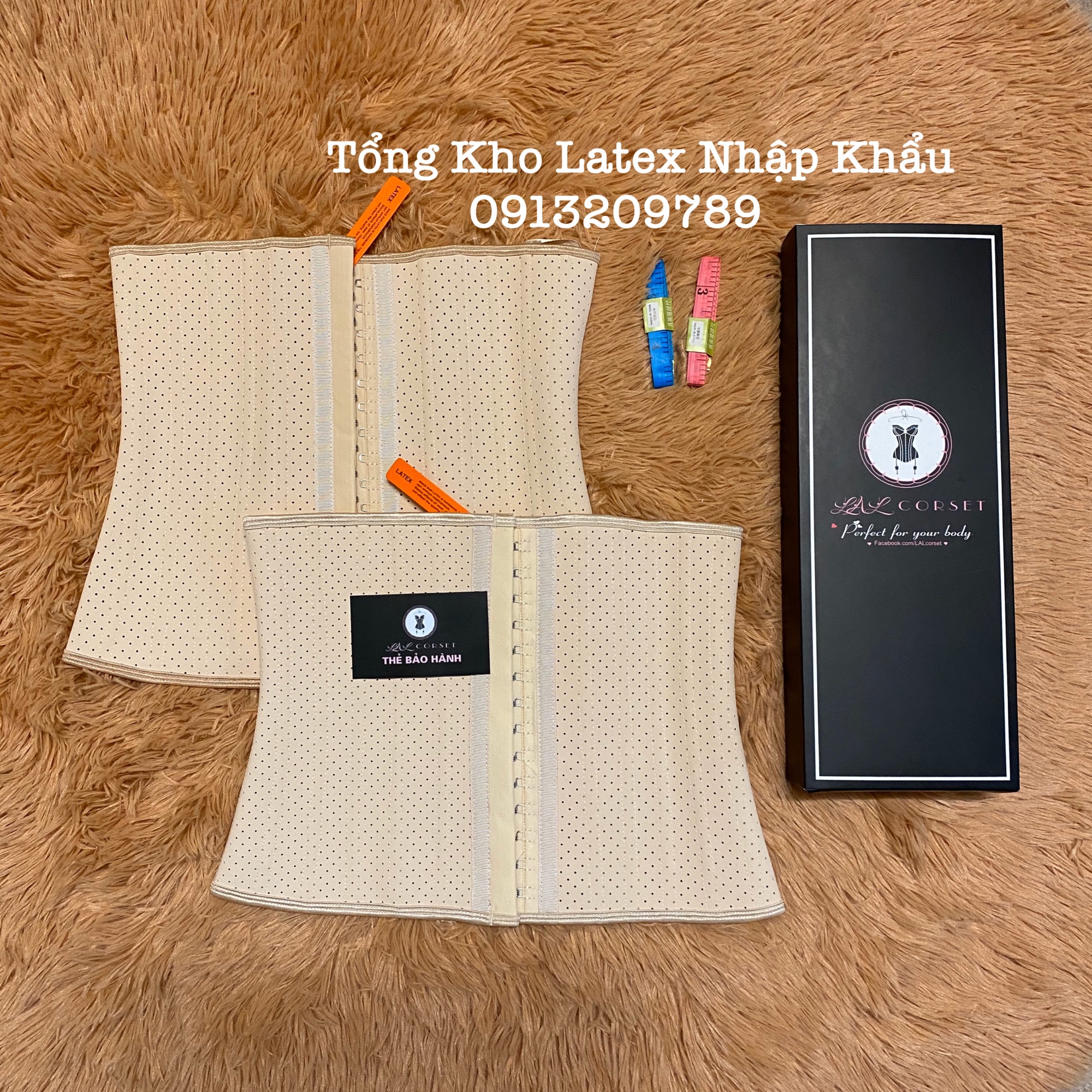 Đai nịt bụng Latex 25 xương thông hơi 25CM
