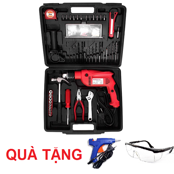 Bộ dụng cụ máy khoan cầm tay perfect pf168