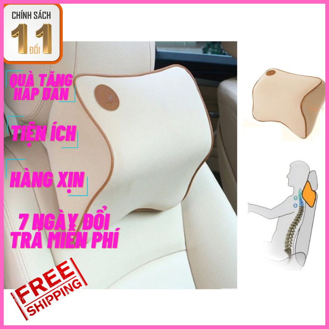 Gối tựa đầu xe ô tô ghế văn phòng chất liệu cao su non cao cấp - phụ kiện xe hơi, bọc ghế xe hơi, goi oto, goi tua dau, goi tua co, goi xe hoi, phu kien oto, noi that oto,...