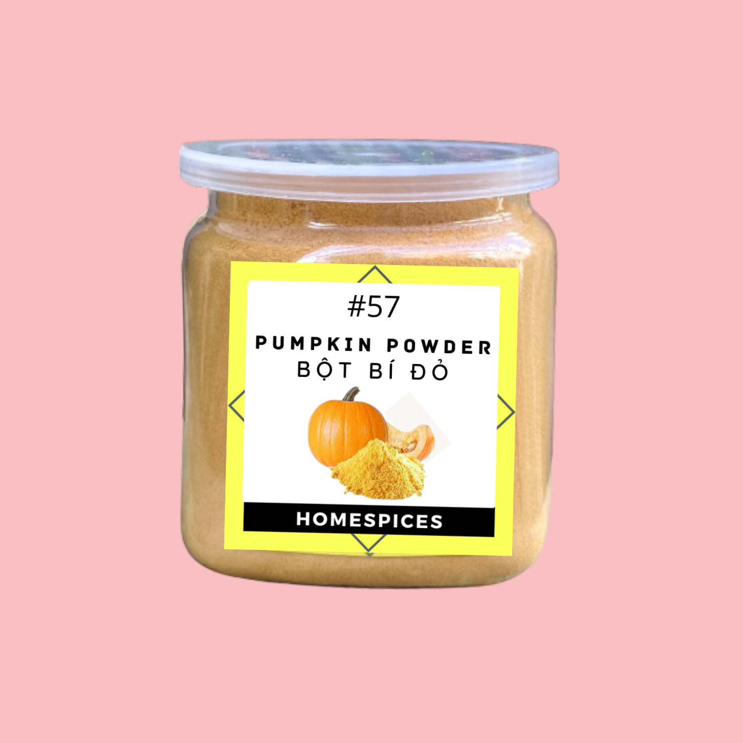 Bột bí đỏ dùng ăn dặm và tạo màu tự nhiên - Pumpkin powder-  Homepsices - gia vị của mọi nhà Vegetable