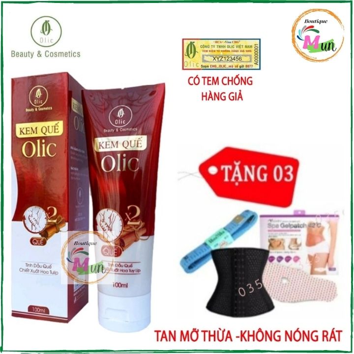 Kem tan mỡ bụng Olic Tặng kèm 1 Đai nịt bụng + 5 miếng dán tan mỡ giúp giảm mỡ bụng, tay, đùi, nọng