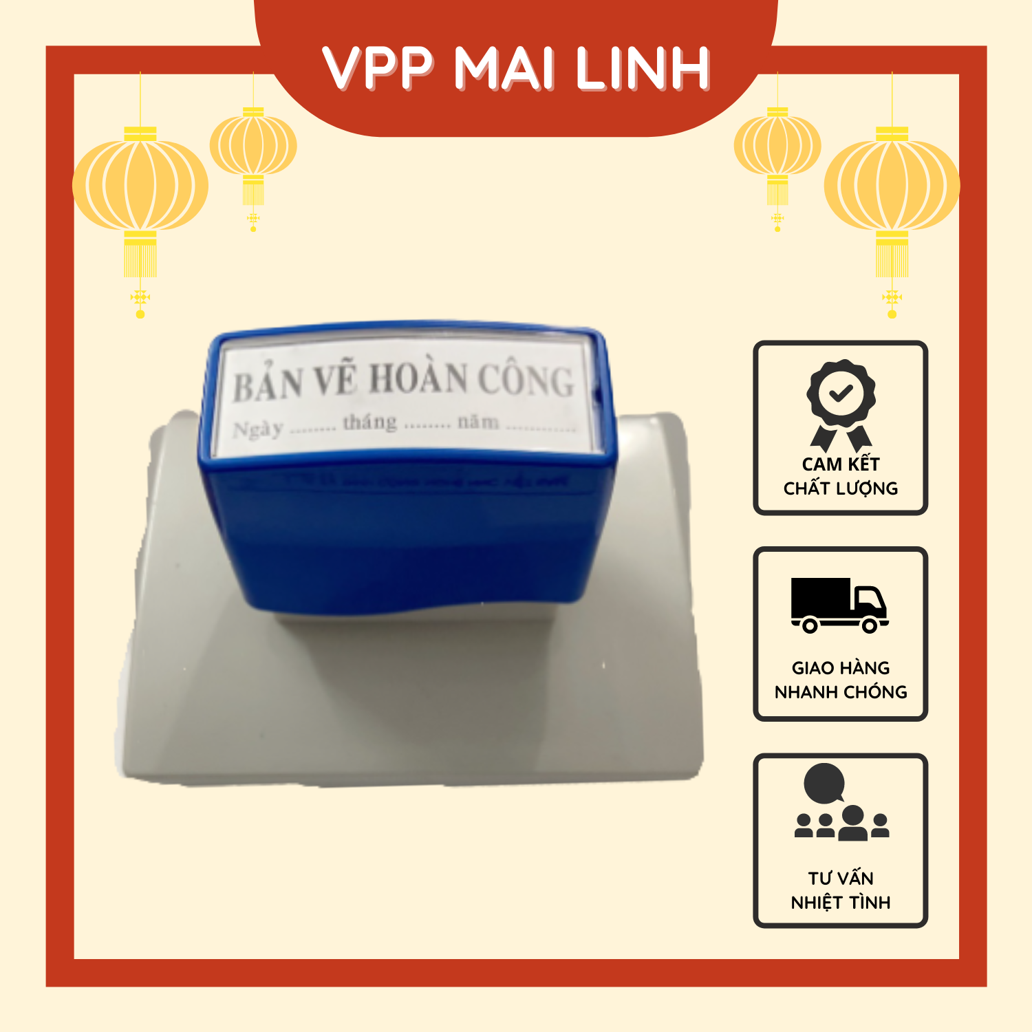 Khắc con dấu, dấu mộc bản vẽ hoàn công có ngày tháng năm flash nhập khẩu chính hãng