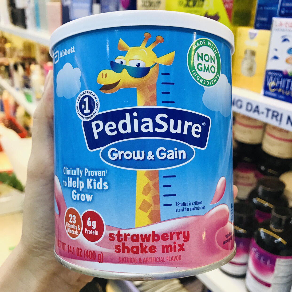 Sữa Pediasure Mỹ Grow and Gain 400g hương dâu