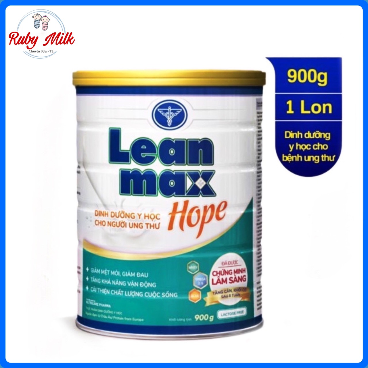 Date 1.2025 Sữa Bột Lean Max Hope Lon 900g  Dinh dưỡng dành cho bệnh nhân