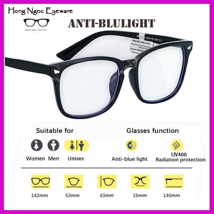[JP01] Kính chống ánh sáng xanh và tia UV cao cấp mắt kính lọc ánh sáng xanh kính chống cận mắt kính xem điện thoại máy tính
