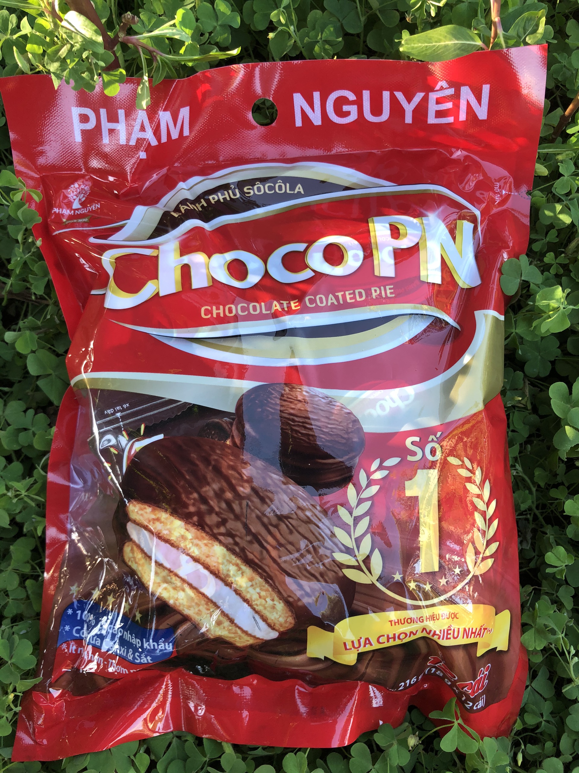 Bánh ChocoPN Phạm Nguyên 216g (18g x 12 cái) .HSD 05.2022