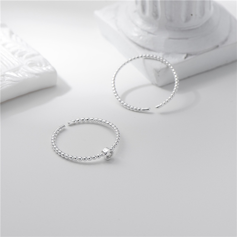 Nhẫn nữ set nhẫn bạc đốt bi bạc s925 Cá jewelry
