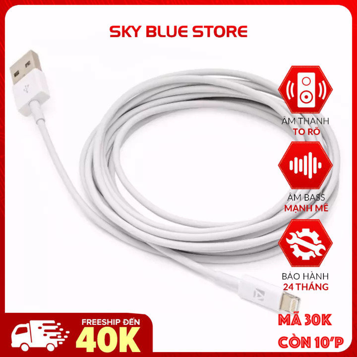 Dây sạc aiphone sạc nhanh 2.4A 3m dành cho dt 12 11 Pro Xs Max Xr X 8 7 6 6s 5s ipad , tích hợp sạc