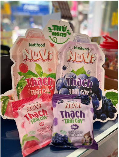 Bịch 50 gói trái cây tươi nuvi nho 20g