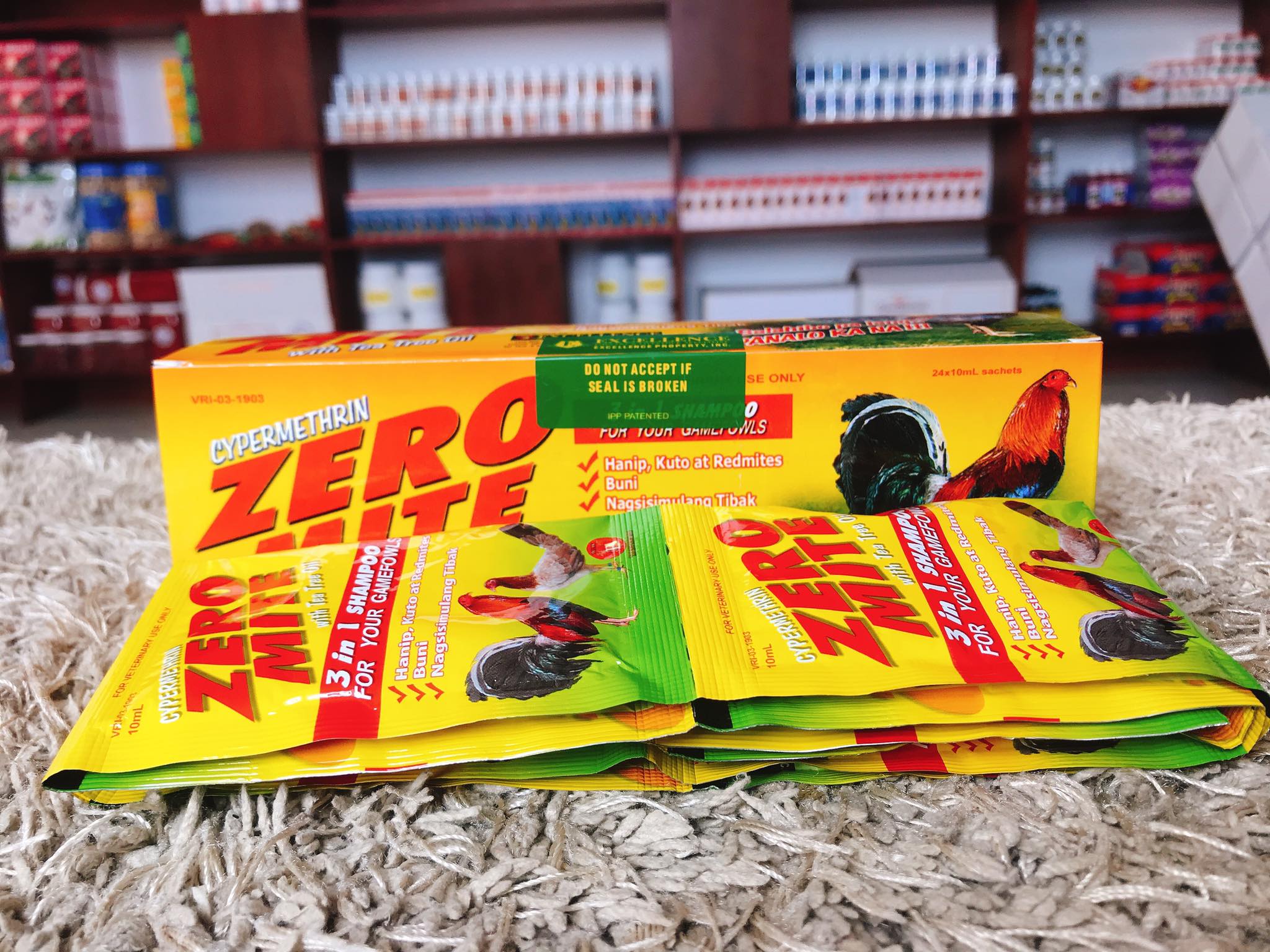 2 Gói Xà Bông Tắm Gà Zero Mite Giúp Lông Bóng Mượt Cho Gà Đá