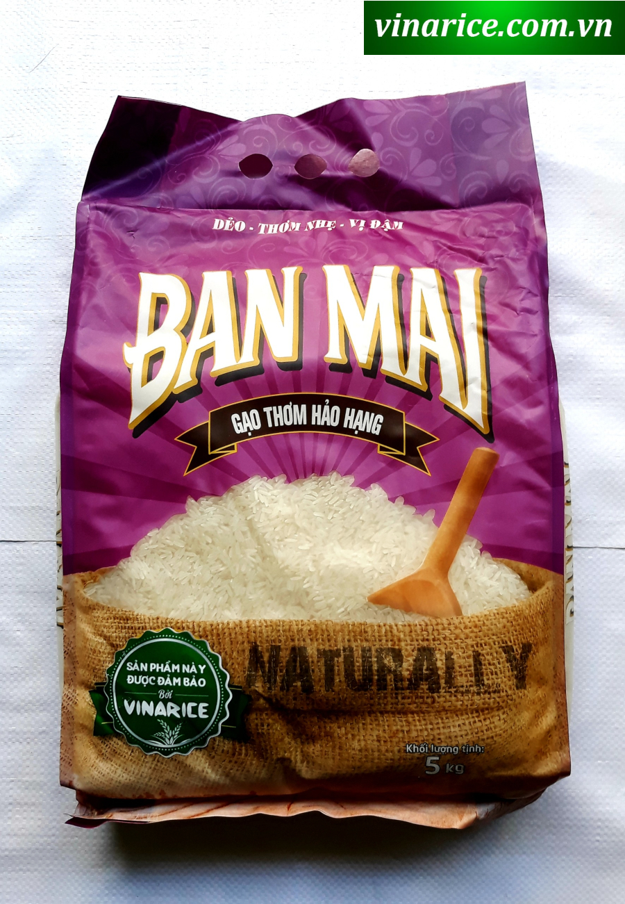 Gạo ban mai hảo hạng 5kg - dẻo vừa mềm thơm cơm