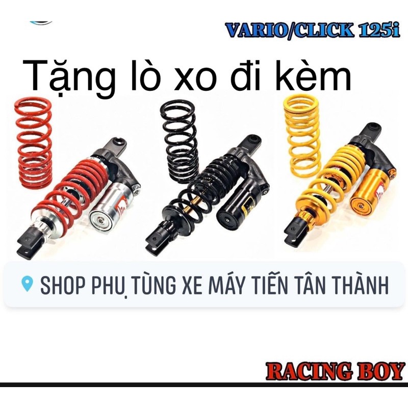 Phuộc sau giảm xóc rcb mẫu vdbk click 125 vario vision chính hãng racing boy