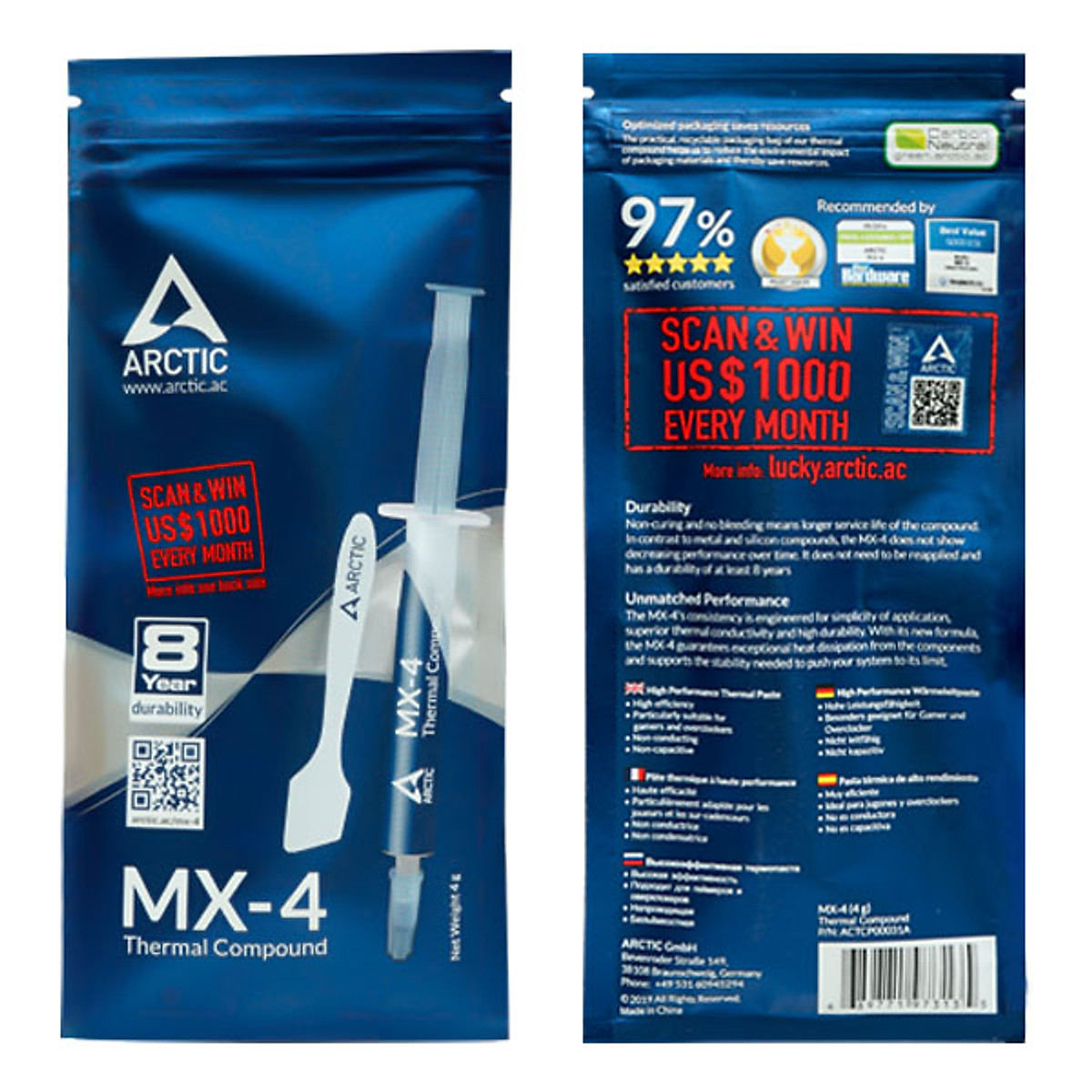 Keo tản nhiệt CPU Arctic mx4 4g