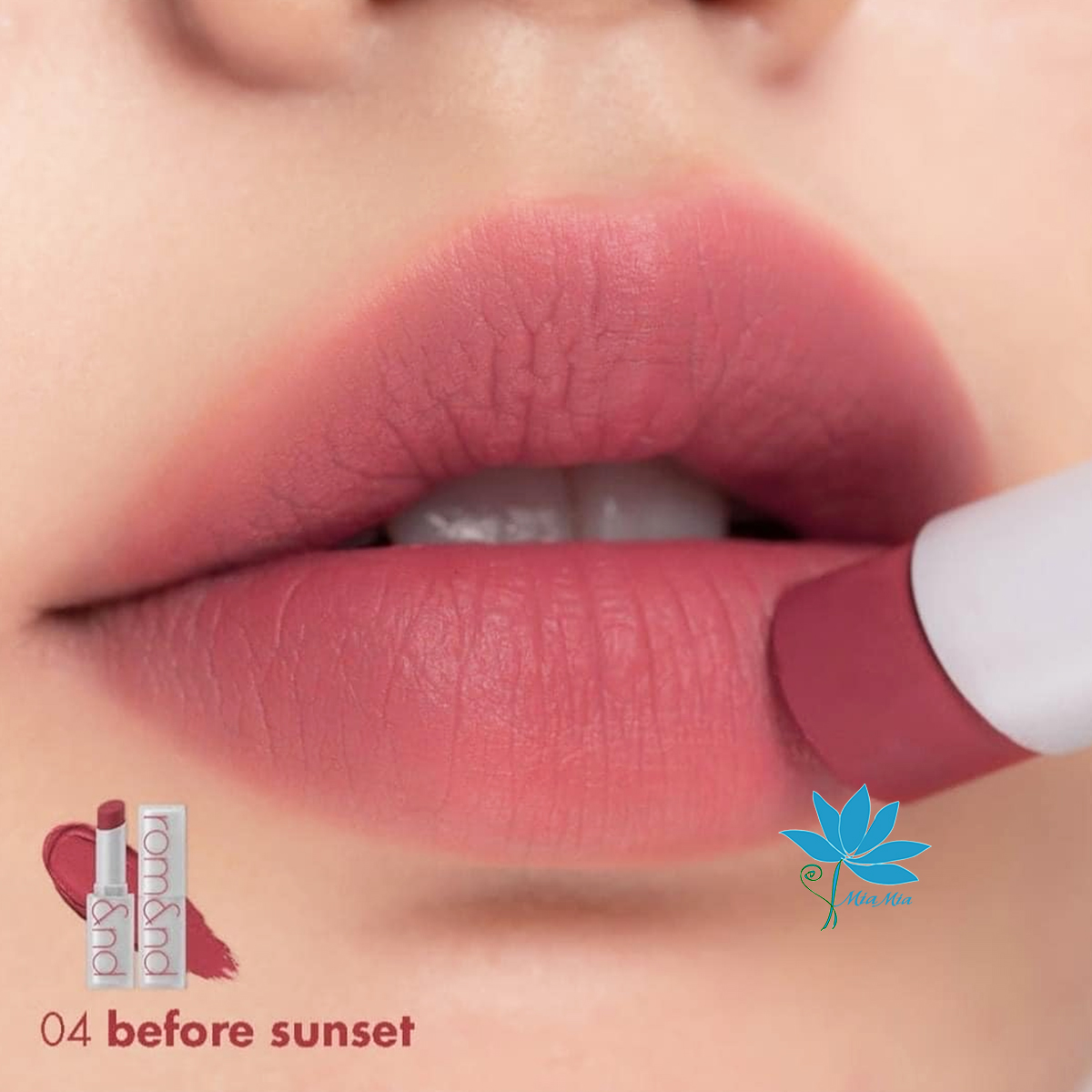 Son Thỏi Romand Zero 04 Before Sunset Hồng Đất Pha Tím Son Romand Zero Matte Lipstick Lì Mịn [CHECK HIDDEN TAG]