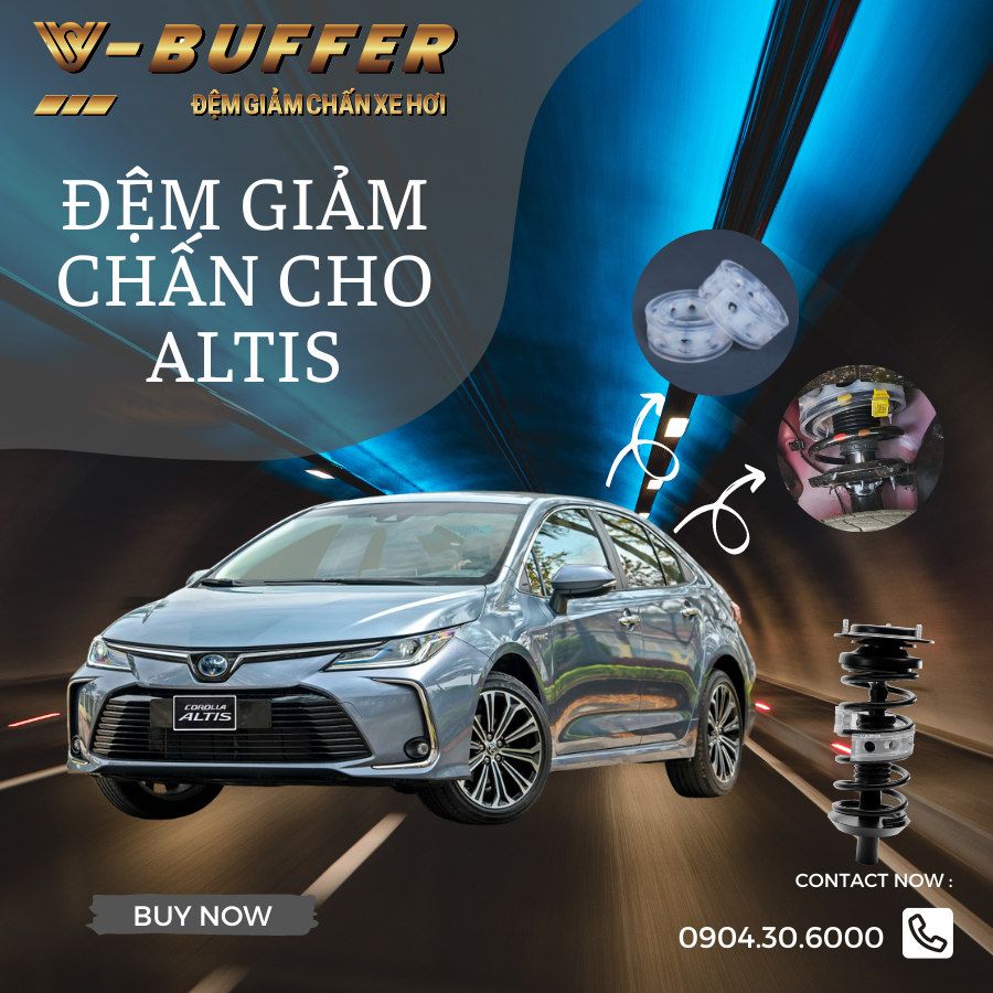 [ToYoTa Altis] Đệm cao su giảm chấn cho ô tô - bộ 4 chiếc