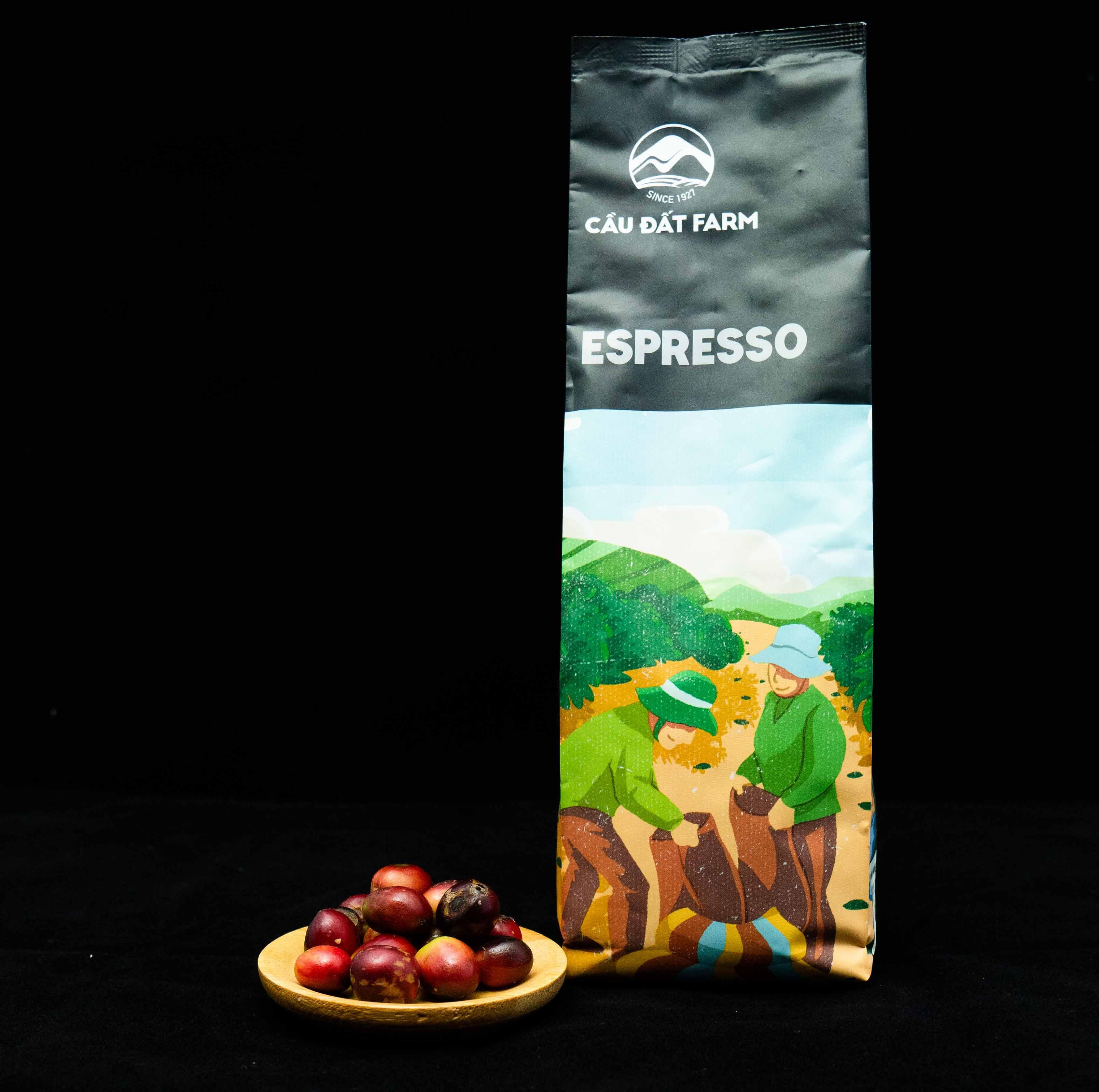 Cà Phê Espresso Cầu Đất Farm 250gr (Dạng Bột)