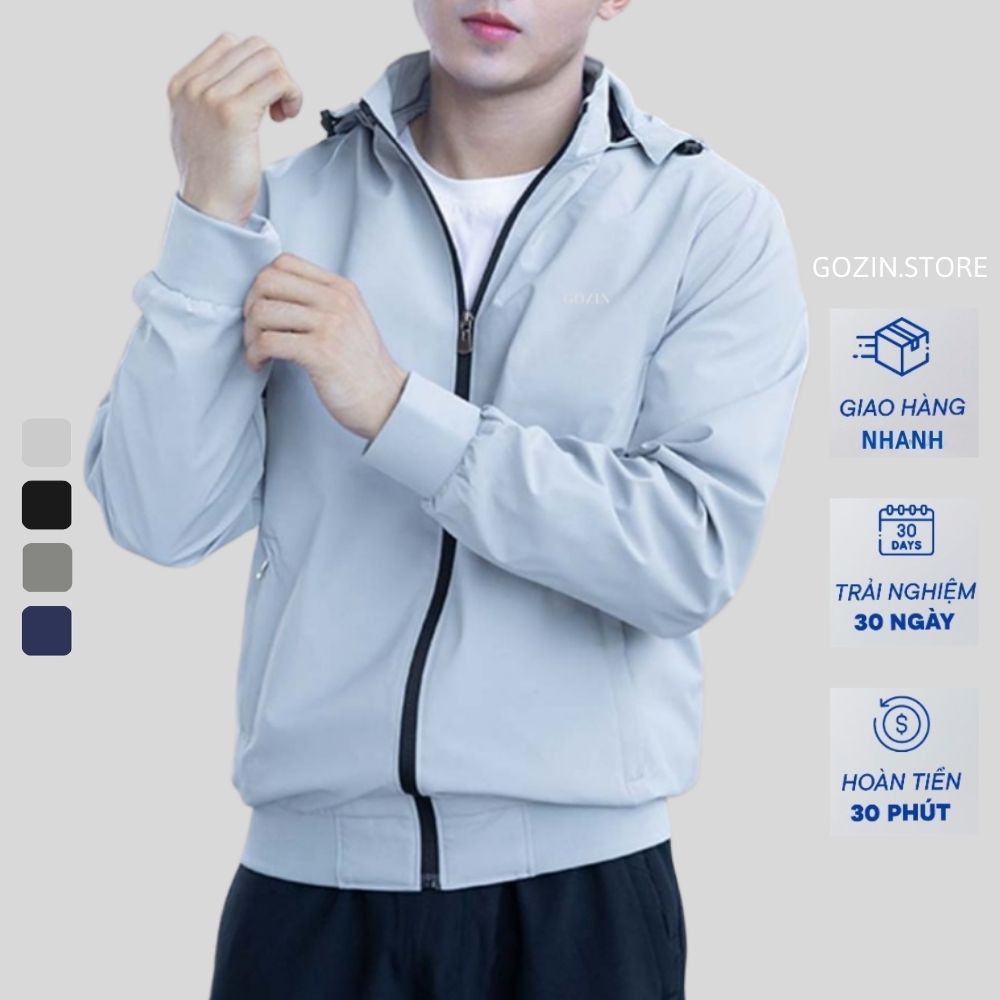 Áo khoác nam GOZIN.STORE cản gió cản bụi giữ ấm áo gió nam thể thao năng động JA07