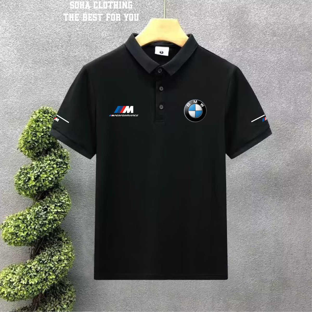 Áo polo nam  cotton SOHA CLOTHING form slimfit, áo logo xe hơi BMW, chất liệu thoáng mát, mềm mại, thấm hút mồ hôi tốt | PLmec - 6
