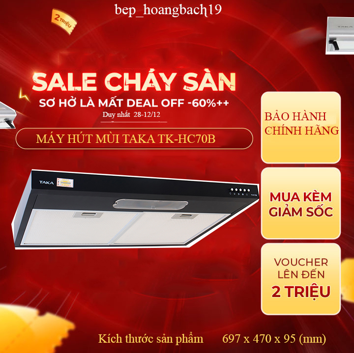 Máy khử mùi inox quality japan taka hc70b