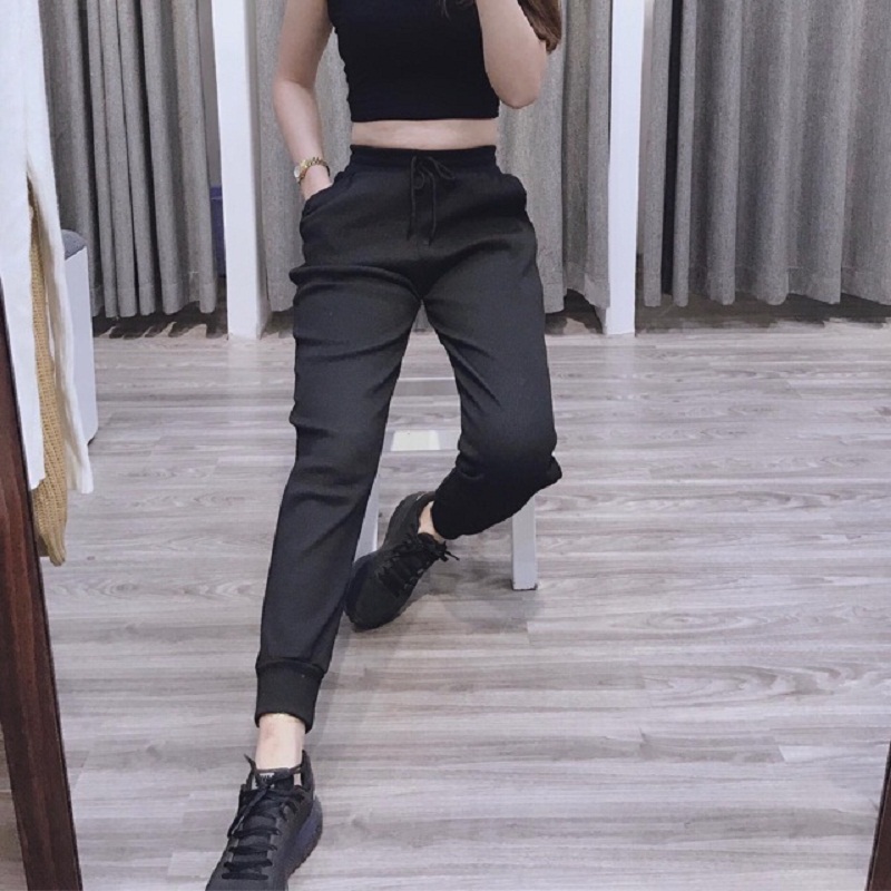 Quần Jogger GÂN TĂM new 2 màu cho bạn nữ