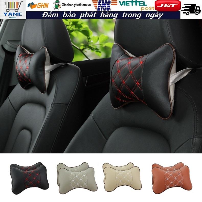 【Có hàng sẵn】2019 NEW Gối tựa đầu chống mỏi cổ trên ô tô Gối Da Hình Xương Cá Tựa đầu ô tô xe hơi HÌNH CHỤP THẬT Type A