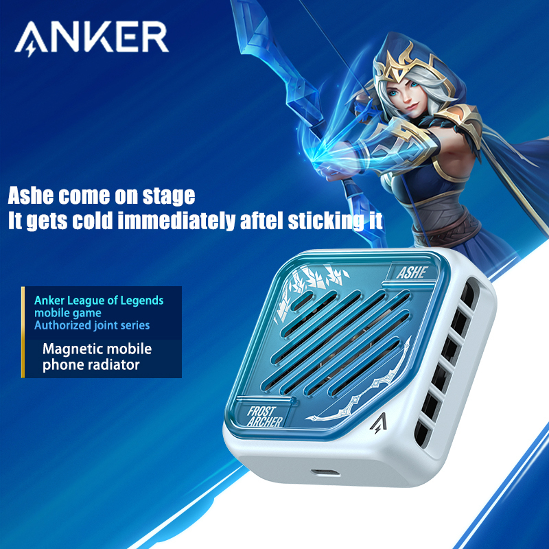 Anker Điện thoại di động từ tính Cooler anker Liên minh huyền thoại Trò chơi di động Đồng thương hiệu dành cho Android / iPhone 13 ProMax / mini / 12 Phụ kiện điện thoại di động Bộ tản nhiệt từ tính